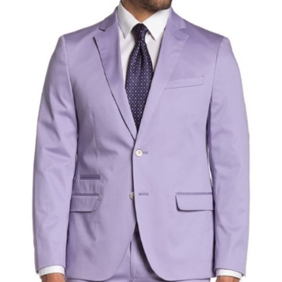 SAVILE ROW CO Slim Fit Blazer Jacket 40R Pants 38R - Picture 1 of 6